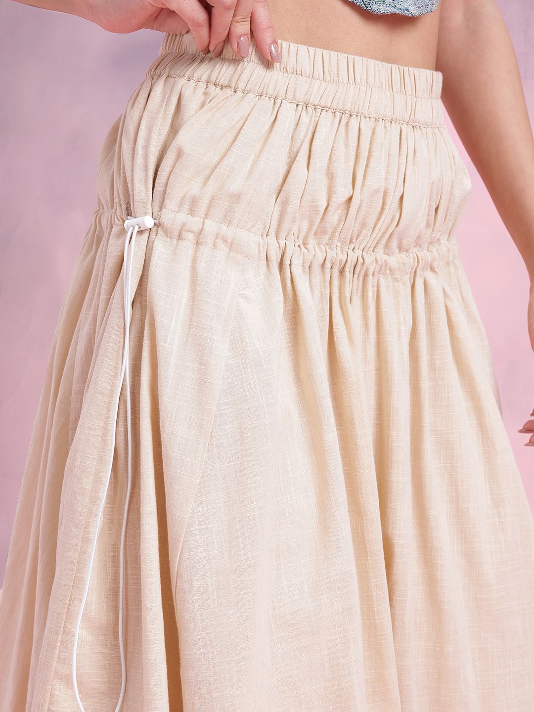 DressBerry Toggle Fastening Ruched Balloon Skirt