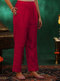 Libas Ethnic Motifs Straight Kurta with Trousers & With Dupatta