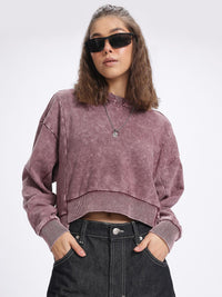 DressBerry Texture Dyed Drop-Shoulder Sweatshirt
