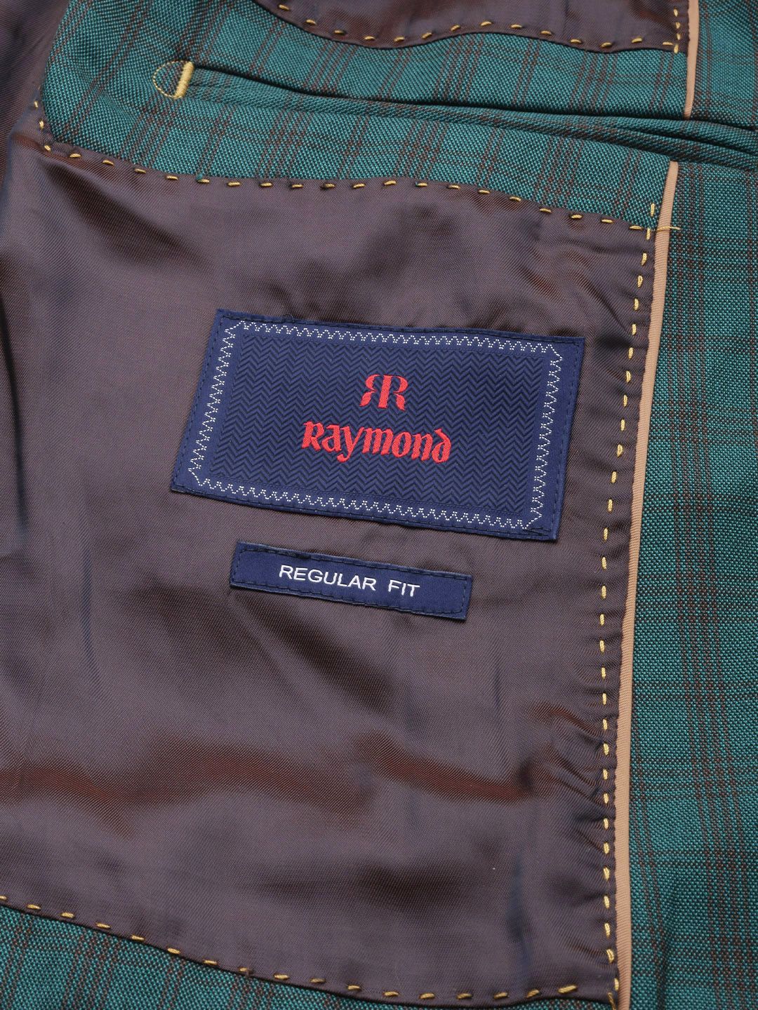 Raymond Contemporary Fit Single Breasted Checked Blazer