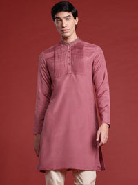 Anouk Pleated Detail Mandarin Collar Straight Kurta