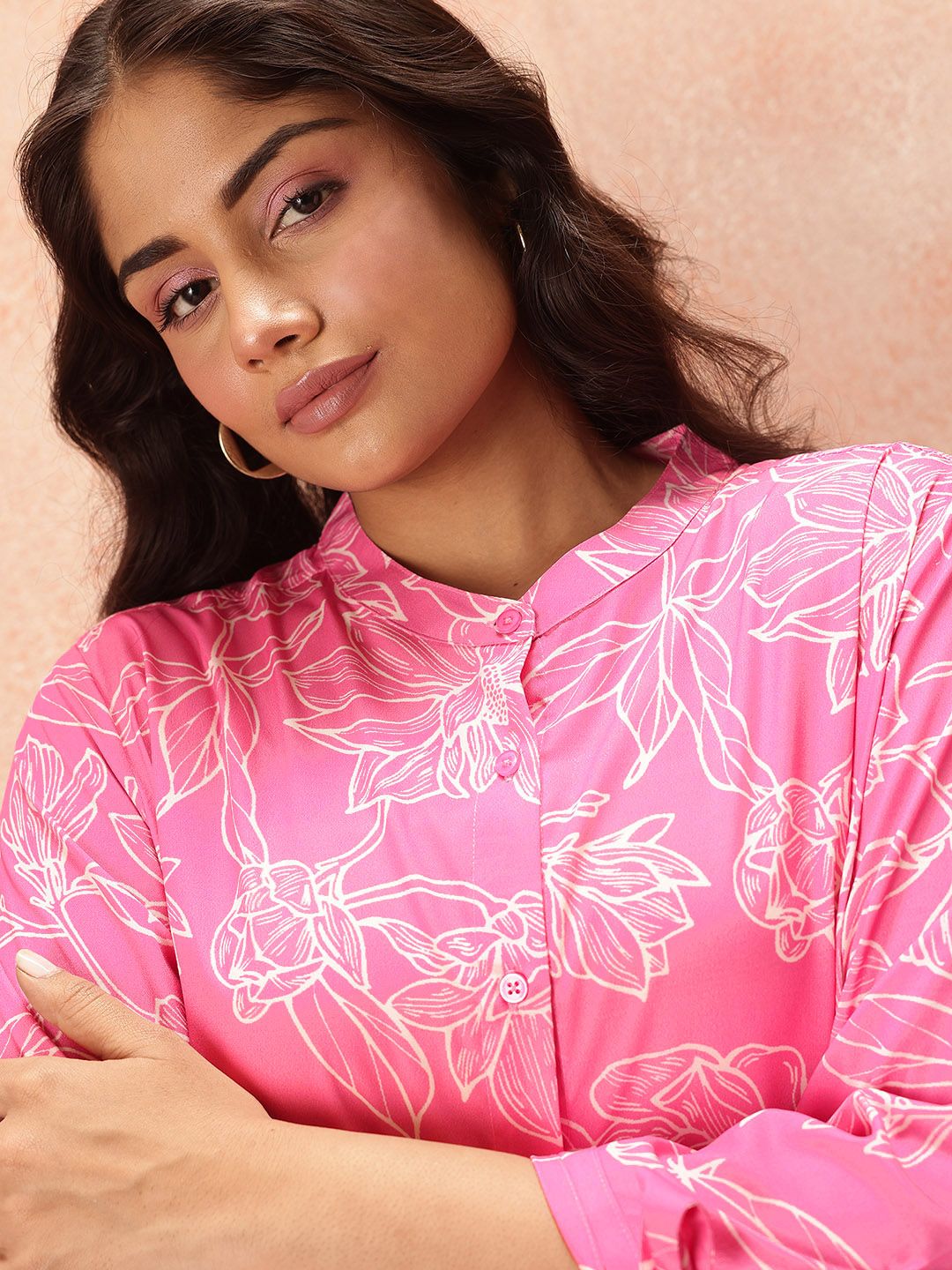 all about you Plus Size Floral Print Shirt