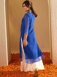 Indo Era Ethnic Motifs Embroidered Gotta Patti Straight Kurta