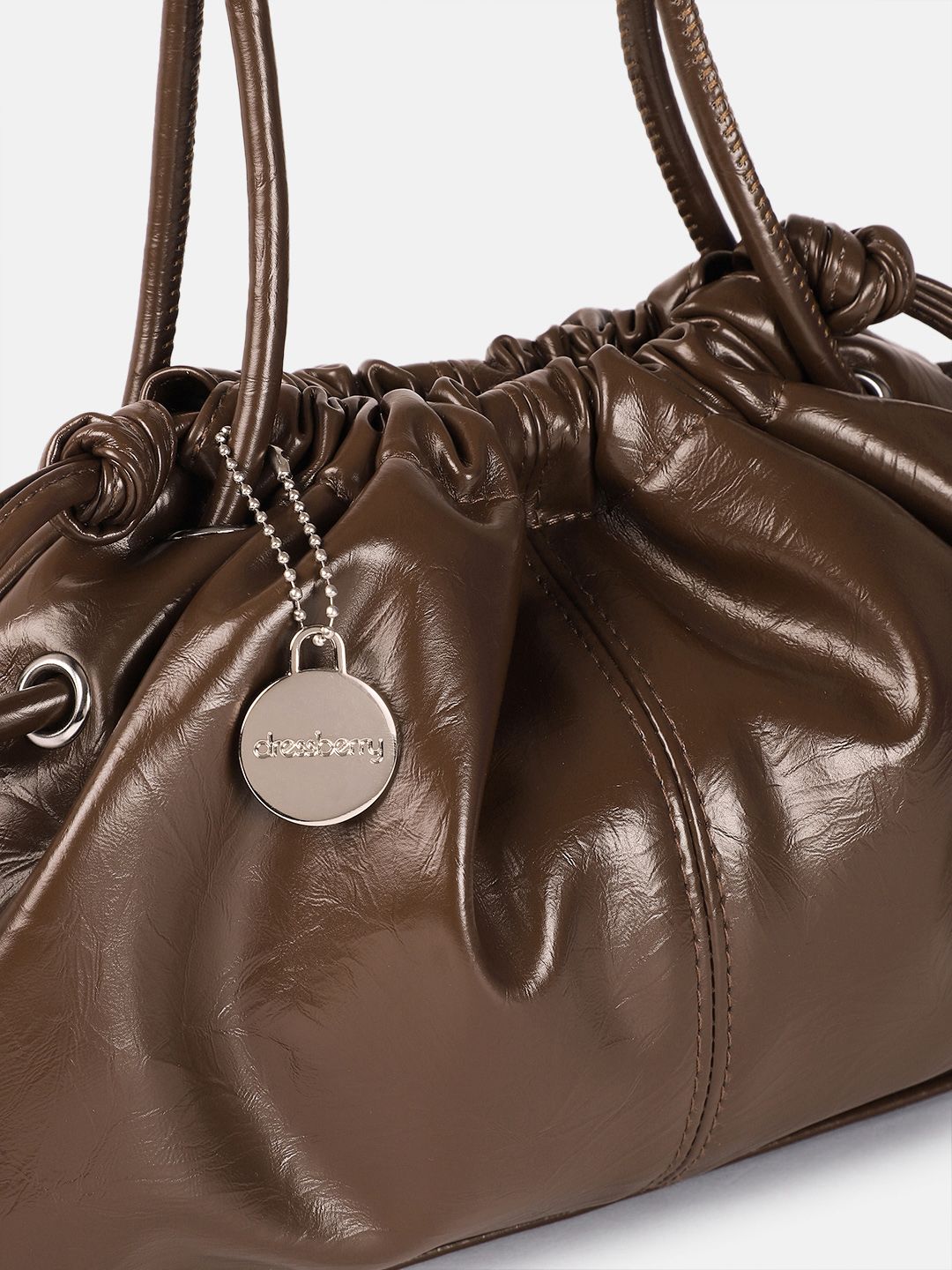 DressBerry Textured Structured Shoulder Bag