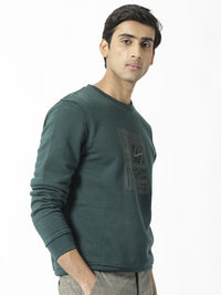 RARE RABBIT Men Kofu Graphic Print Logo Round Neck Sweatshirt