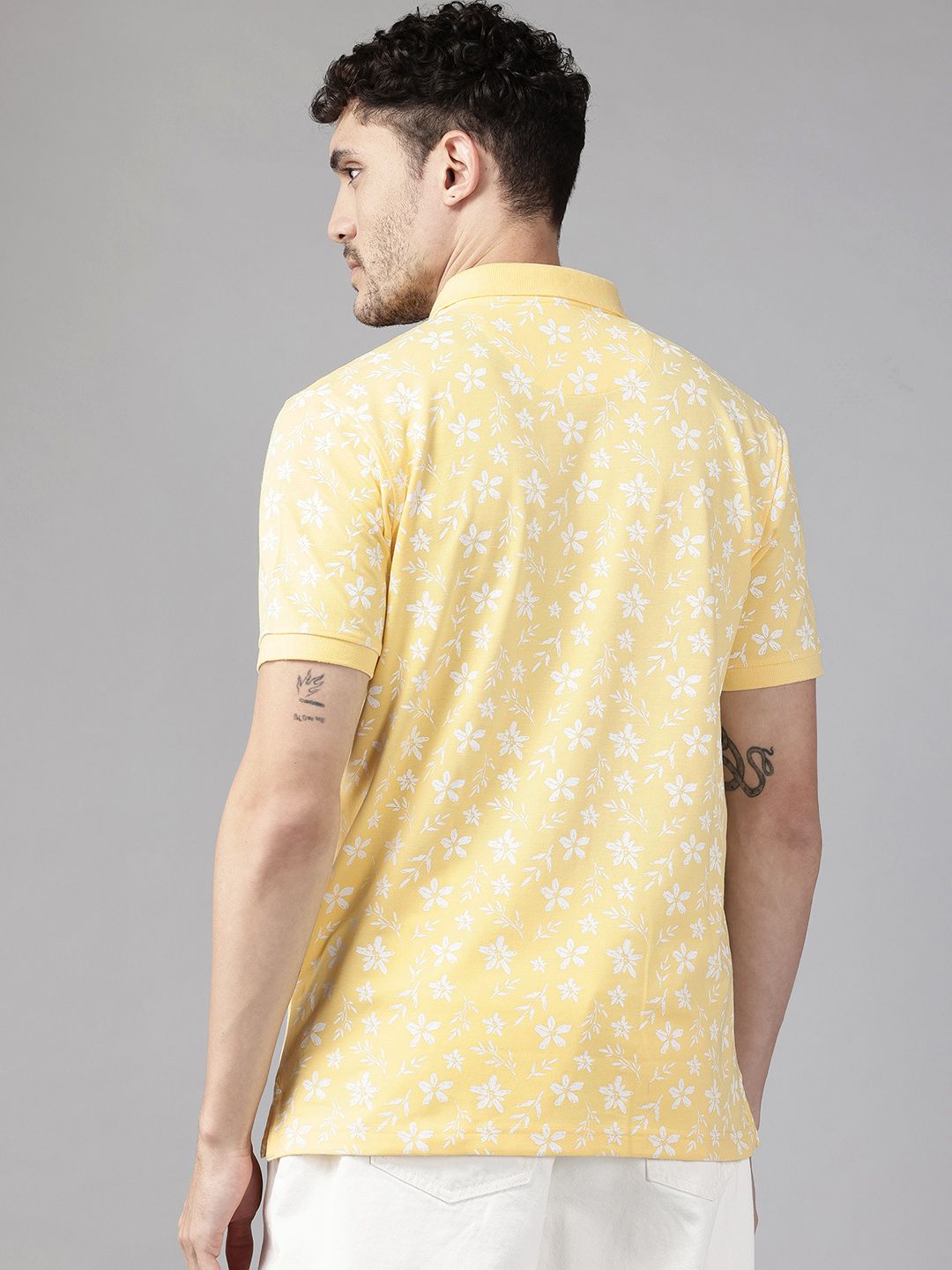 Park Avenue Floral Printed Polo Collar T-shirt