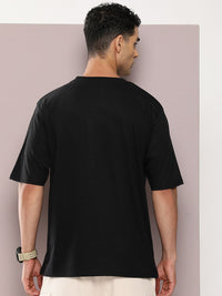 DILLINGER Men Graphic Oversized Printed Drop-Shoulder Sleeves Pure Cotton T-shirt