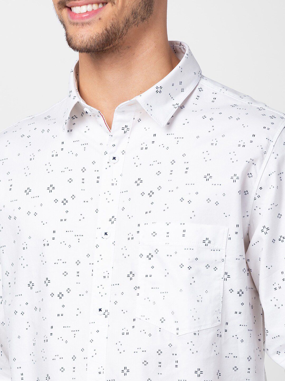 SPYKAR Men Cotton Classic Slim Fit Printed Casual Shirt