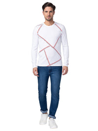 Being Human Geometric Printed Round Neck Pure Cotton Regular T-shirt