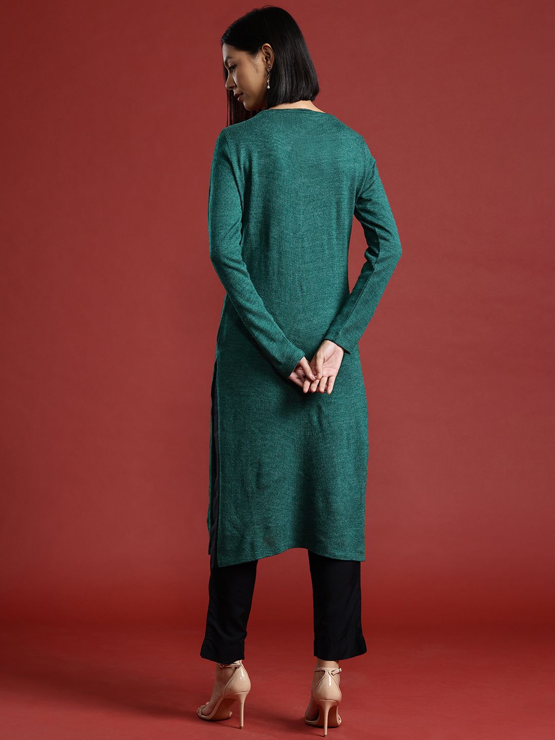 all about you Zari Yoke Design Winter Kurta