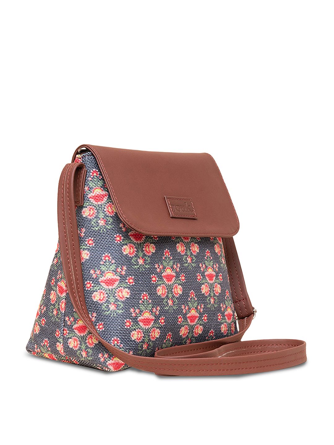 ZOUK Geometric Printed Structured Sling Bag