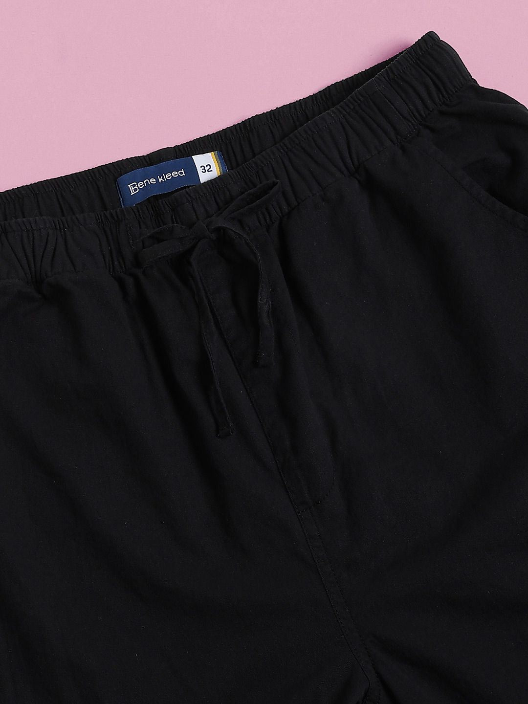 Bene Kleed Men Printed Plated Interlock Relaxed FitTrousers