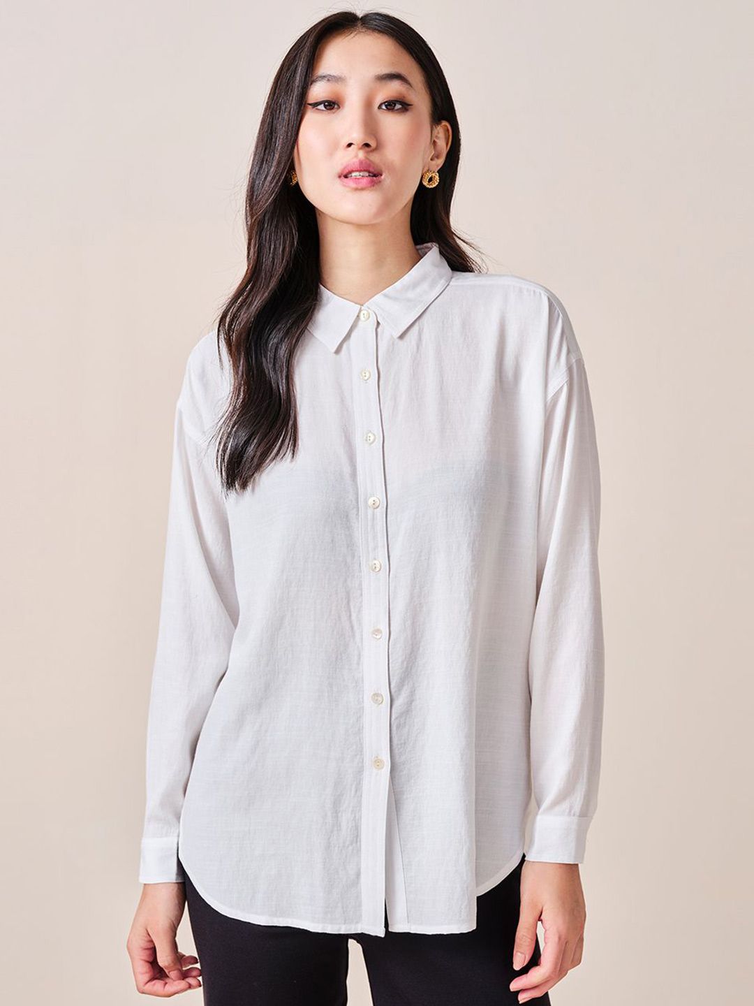 AND Solid Shirt Style Top