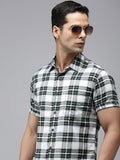 SPYKAR Pure Cotton Slim Fit Checked Casual Shirt