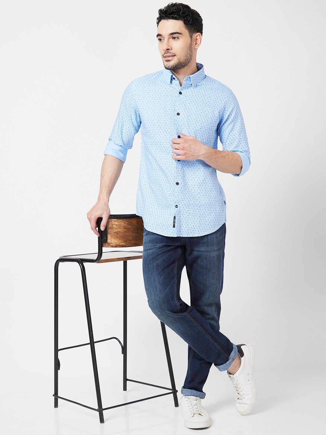 SPYKAR Classic Micro Ditsy Printed Casual Shirt