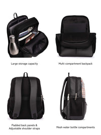 ZOUK Agra Floral Printed Vegan Leather Backpack With Compression Straps-Up to 16 inch