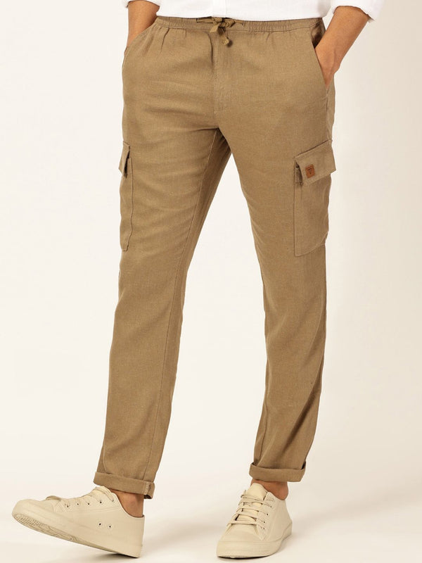 Thomas Scott Men Classic Cotton Linen Casual Trouser