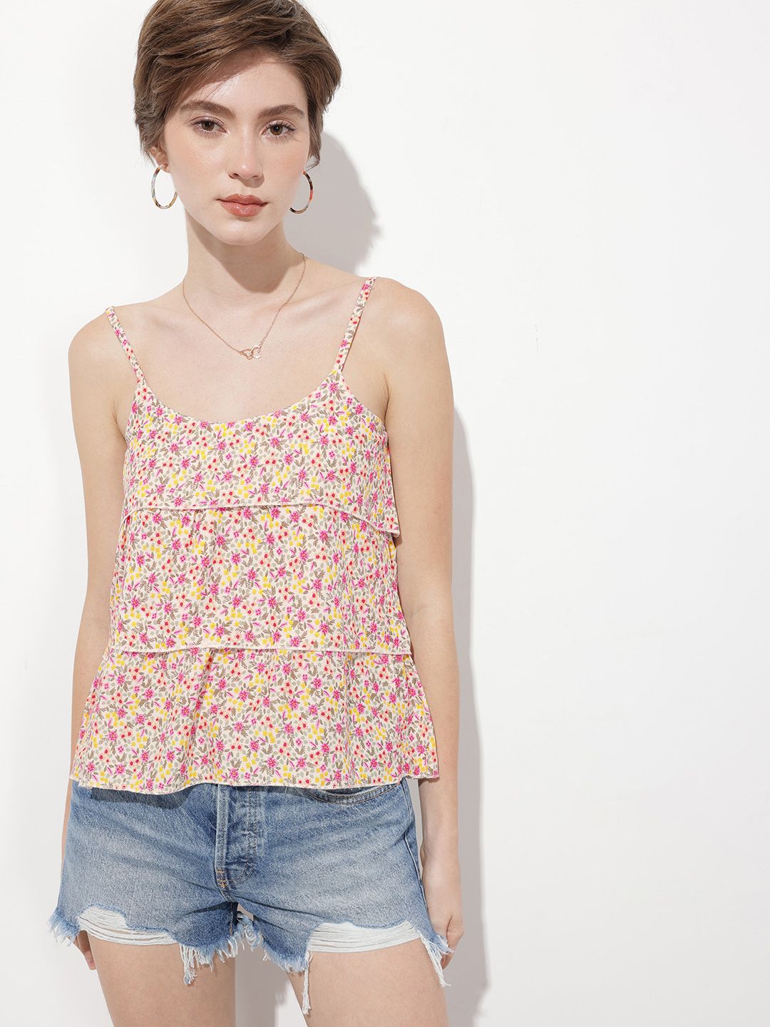 DressBerry Layered Lady Leopard Printed Top