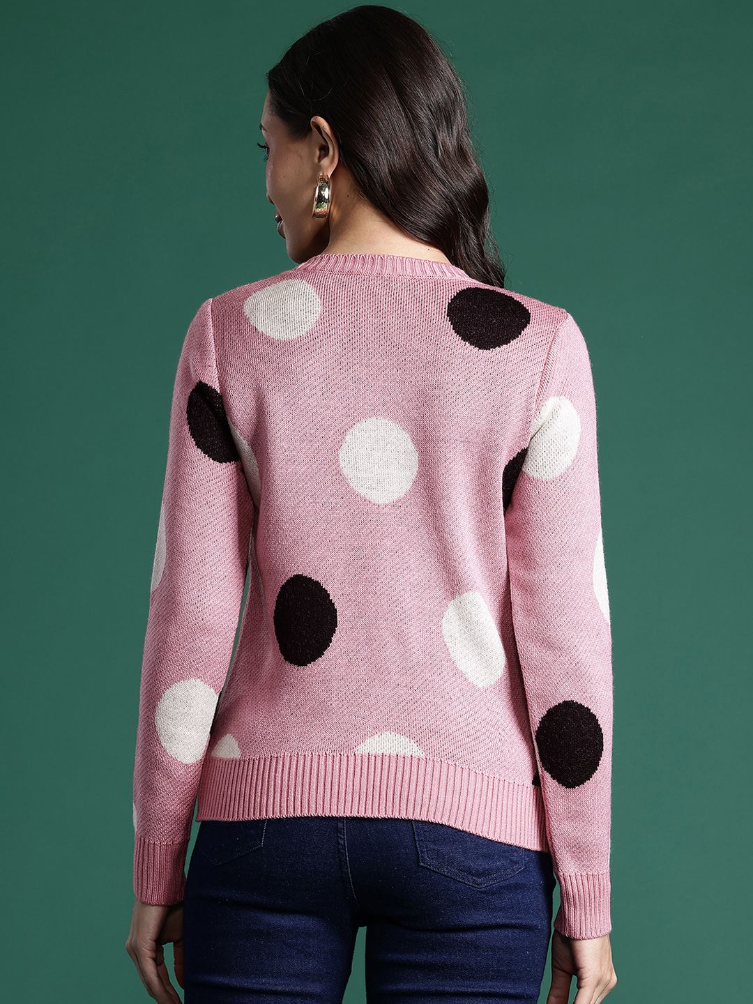 DressBerry Pure Acrylic Geometric Design Pullover