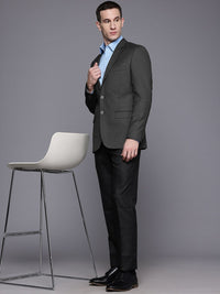 Raymond Textured Regular Fit Single-Breasted Formal Blazer