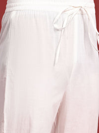 Anouk Dyed Pure Cotton Kurta with Trousers