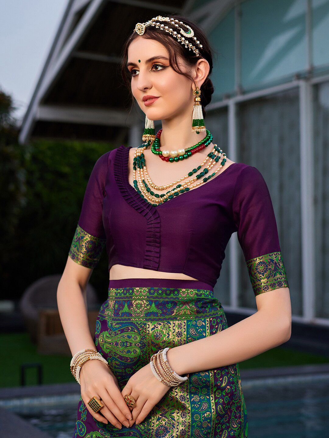 KALINI Woven Design Patola Saree