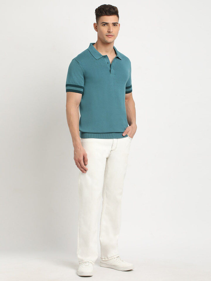 THE BEAR HOUSE Polo Collar Short Sleeves Cotton T-shirt