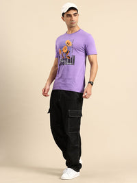 Being Human Floral Printed Pure Cotton Slim Fit T-shirt
