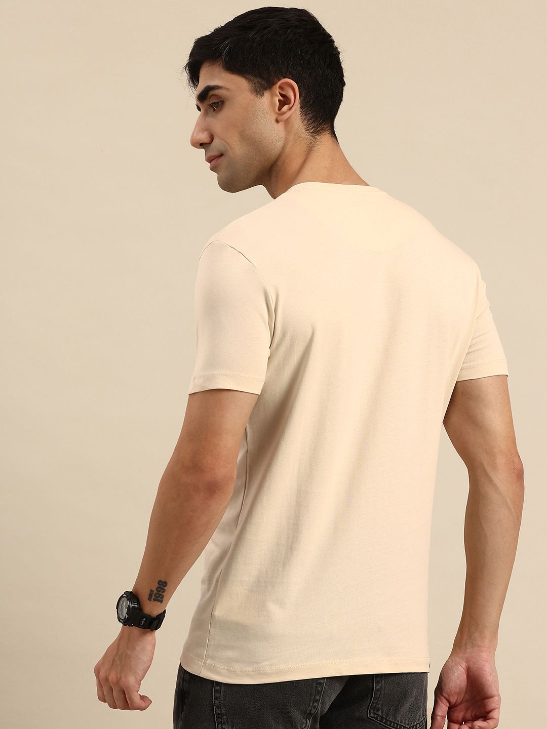 Being Human Typography Printed Pure Cotton Slim Fit T-shirt