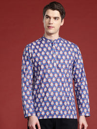 Anouk Pure Cotton Printed Mandarin Collar Kurta