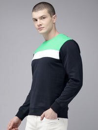 Park Avenue Colourblocked Long Sleeves Sweatshirt