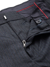 Raymond Men Striped Slim Fit Formal Trousers