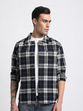 THE BEAR HOUSE Men Checked Regular Fit Heavy Flannel Pure Cotton Shacket