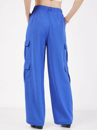 SASSAFRAS Women Plain Flat-Front High-Rise Cargos