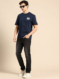 Being Human Brand Logo Printed Drop-Shoulder Sleeves Pure Cotton Easy Fit T-shirt