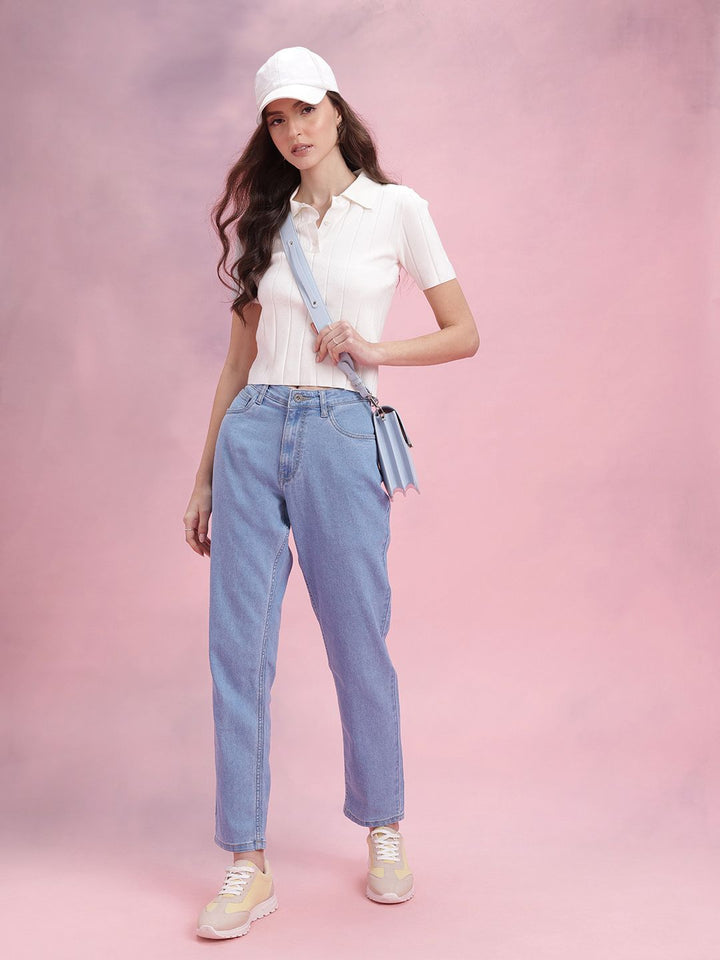 DressBerry Women High-Rise Stretchable Boyfriend Fit Jeans