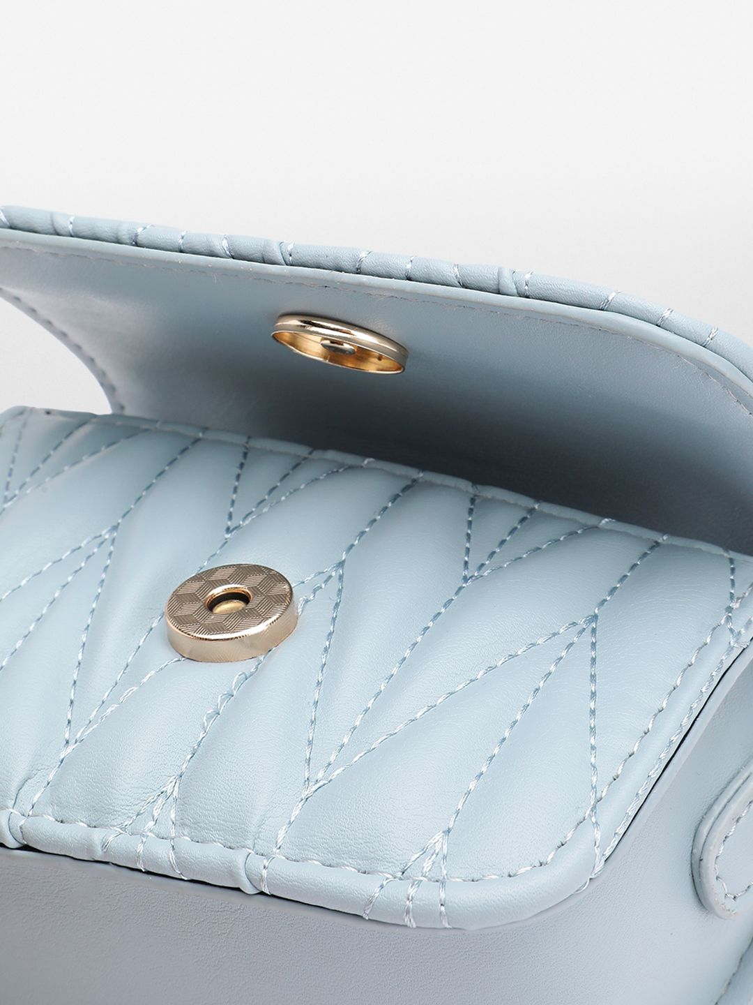 DressBerry Structured Quilted Satchel Bag