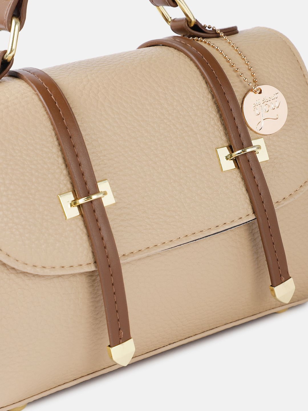 all about you Textured Structured Handheld Bag