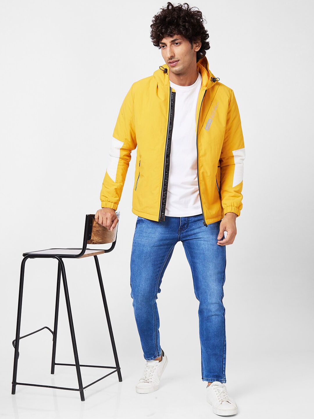 SPYKAR Hooded Zip Detail Tailored Jacket