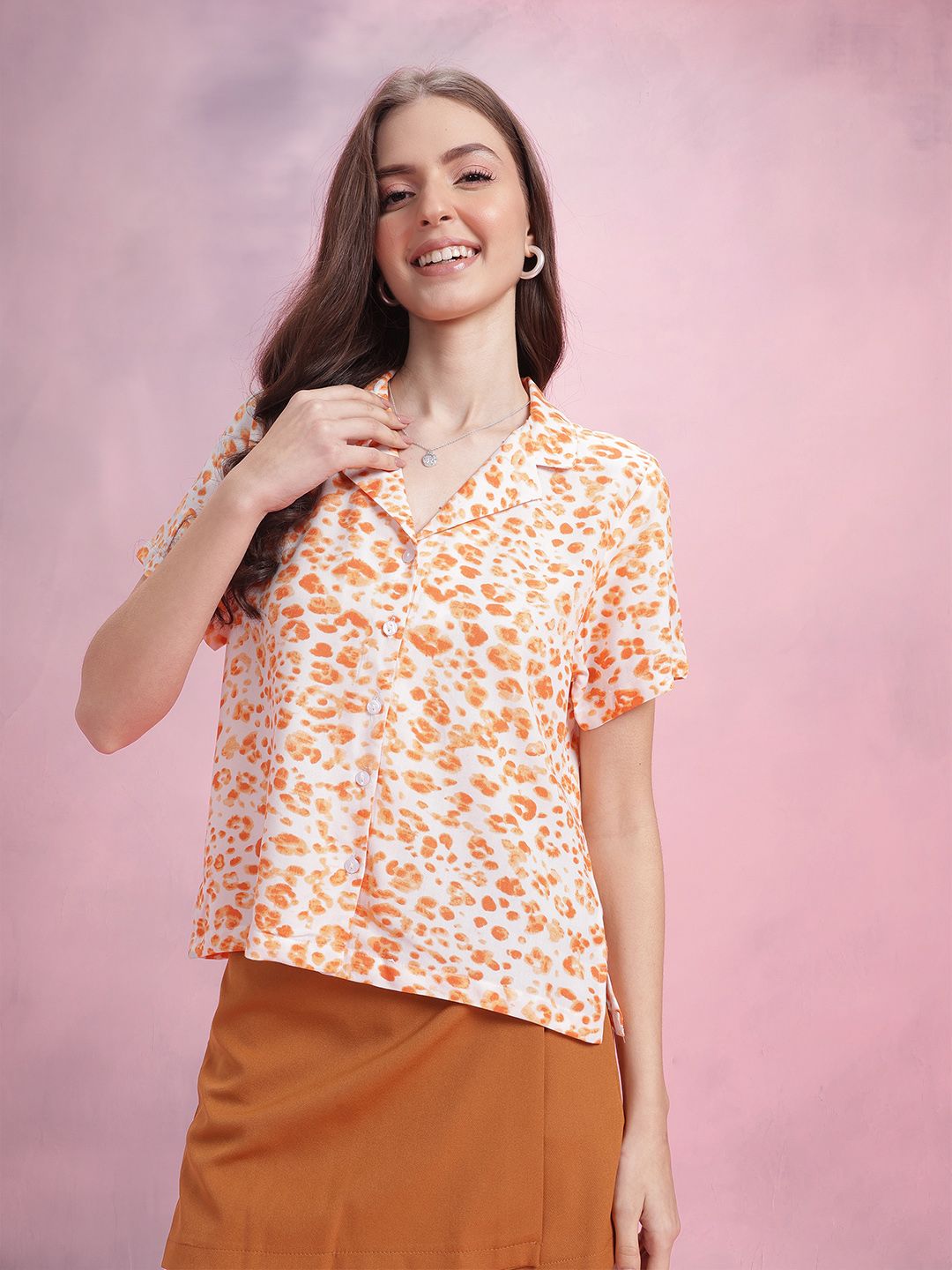 DressBerry Animal Print Casual Shirt