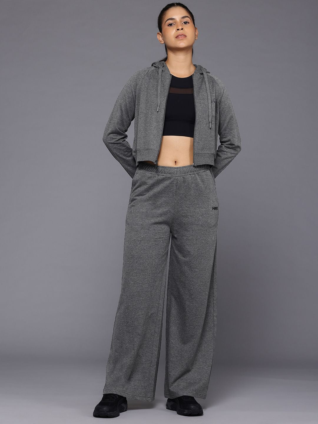 HRX by Hrithik Roshan Melange Effect Lifestyle Tracksuit