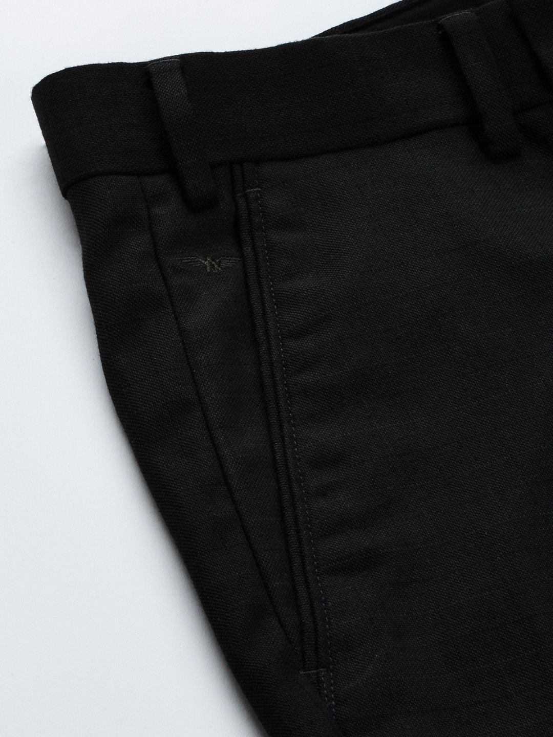 Park Avenue Men Black Trousers