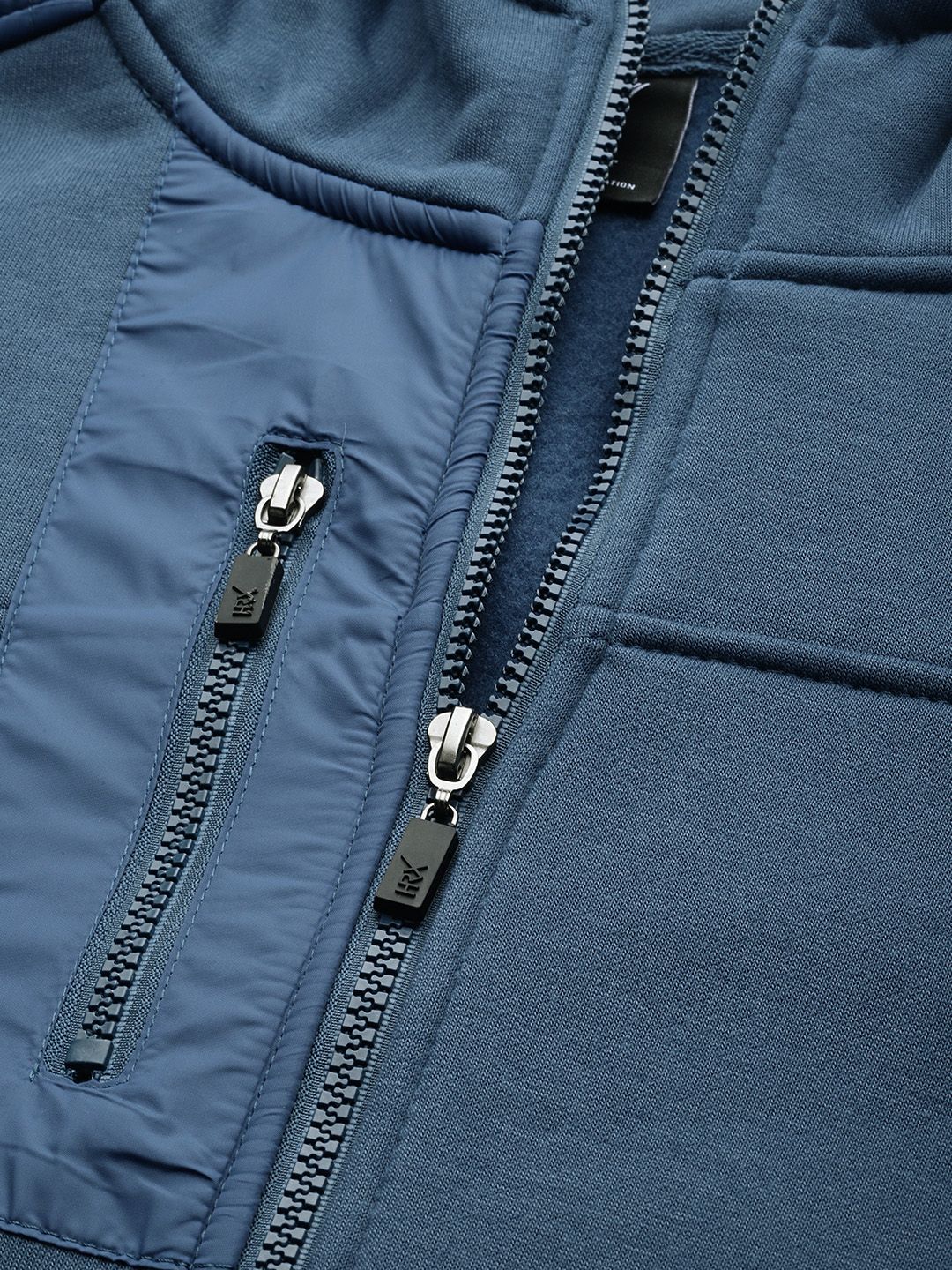 HRX by Hrithik Roshan Men Navy Blue Solid Hooded Bomber Jacket