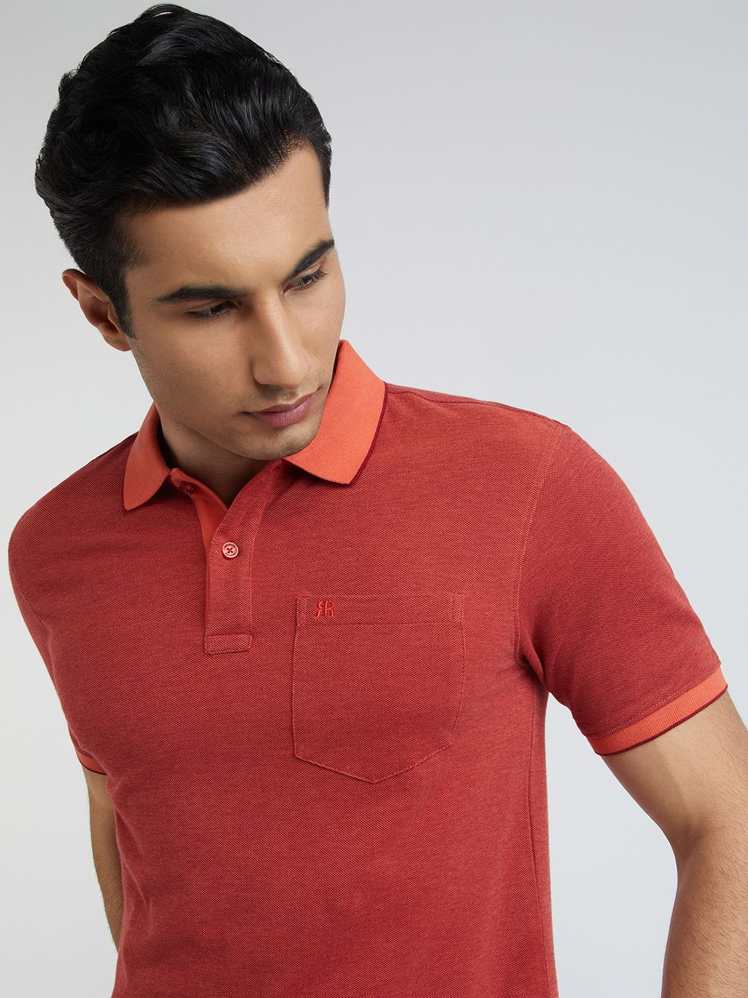 Raymond Pure Cotton Modern Fit Polo Collar T-shirt