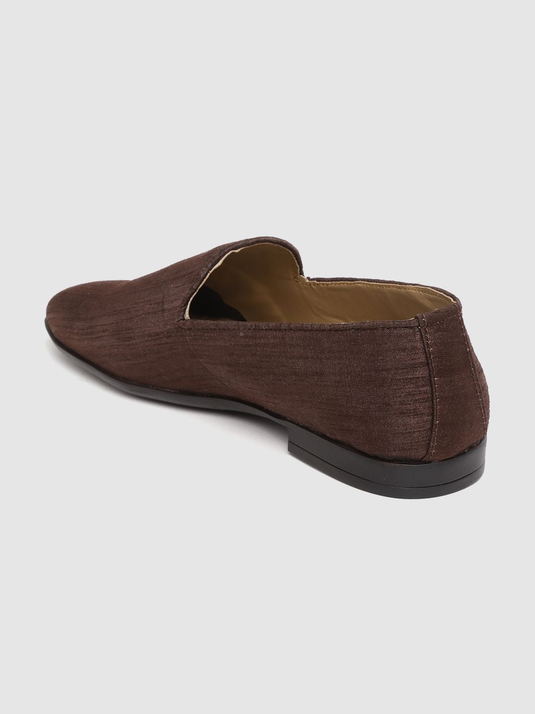 House of Pataudi Men Coffee Brown Solid Loafers