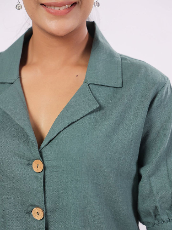 SANSKRUTIHOMES Women Lapel Collar Night suit