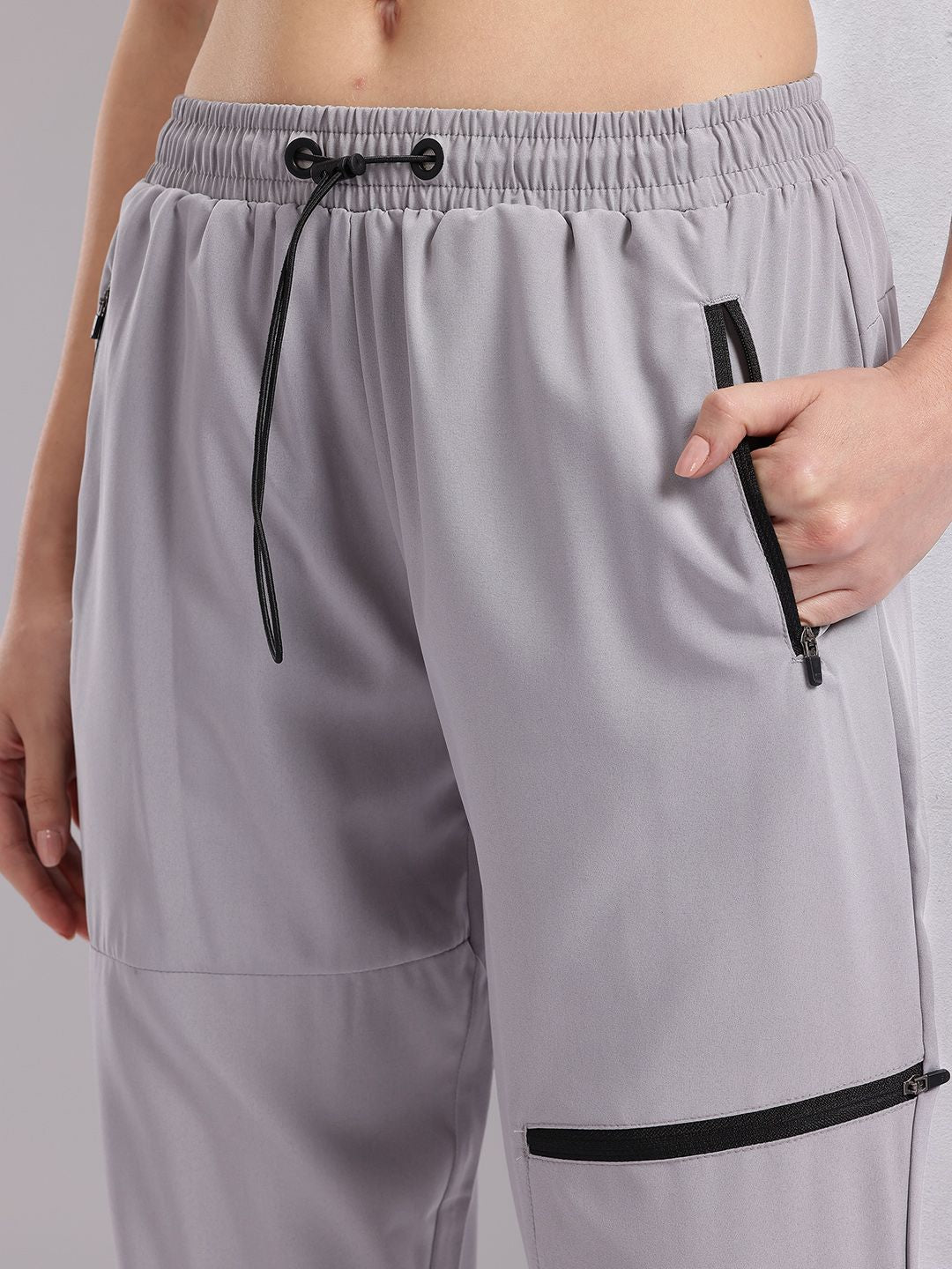 HRX by Hrithik Roshan Women Mid-Rise Regular Fit Running Joggers with Toggle Hem