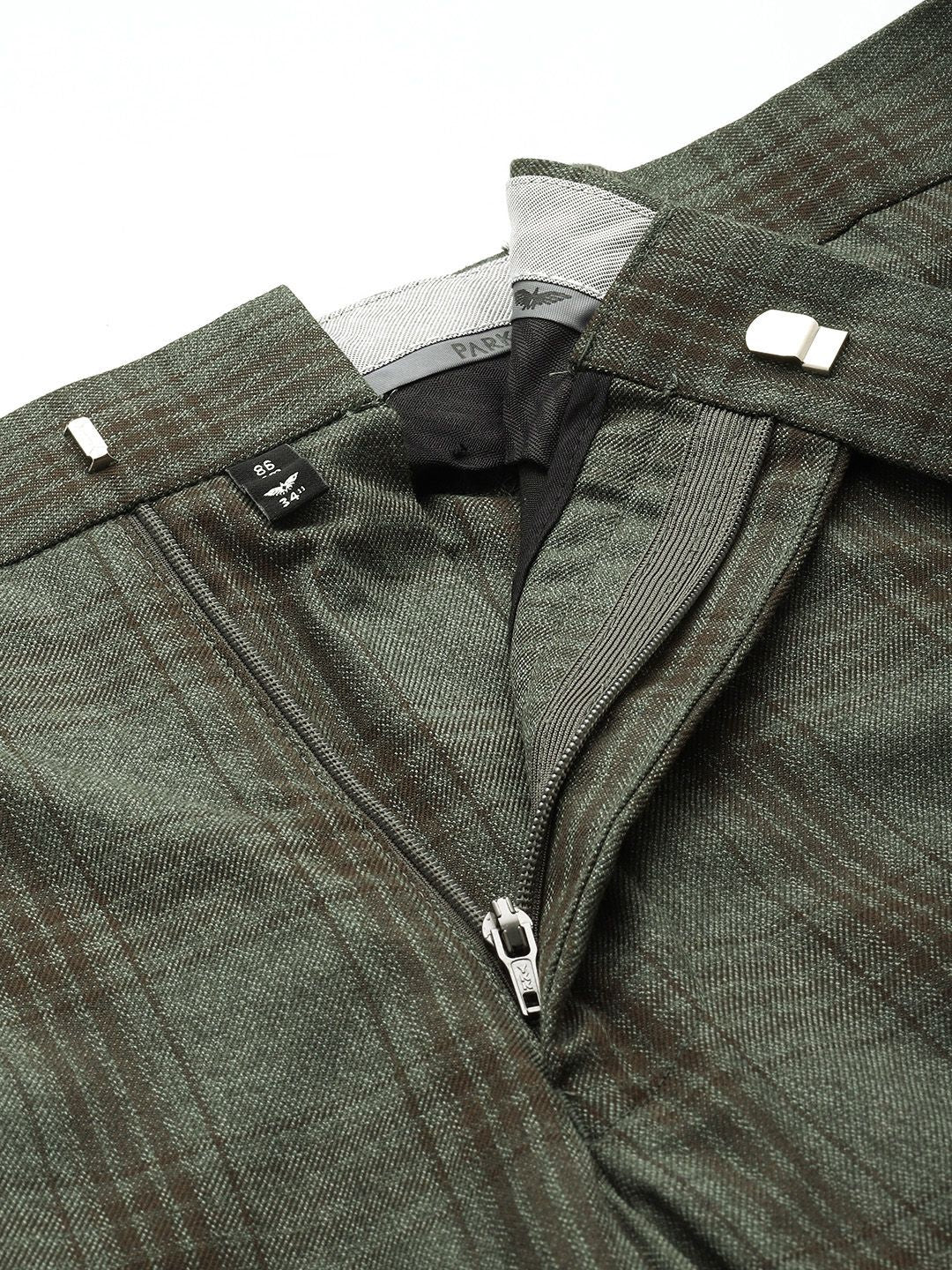 Park Avenue Checked Single Breasted Super Slim Fit 3 Piece Formal Suits