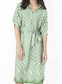 RAREISM Printed Shirt Midi Dress