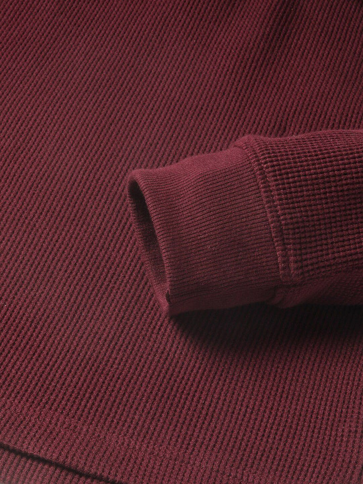 THE BEAR HOUSE Henley Neck Pure Cotton Slim Fit T-shirt